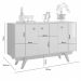 Buffet Harmonia 3 Portas JCM Movelaria Cinamomo Off White