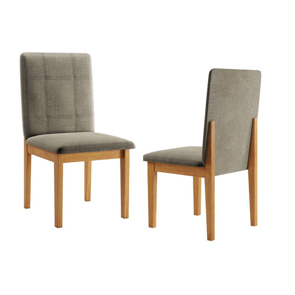 Conjunto 2 Cadeiras Ágata JCM Movelaria  Cinamomo Linho Cappuccino