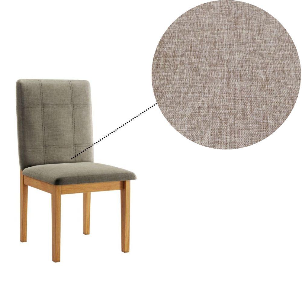 Conjunto 2 Cadeiras Ágata JCM Movelaria  Cinamomo Linho Cappuccino