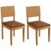 Conjunto 2 Cadeiras Jade 01 Verona Marrom Pés em Madeira JCM