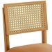 Conjunto 2 Cadeiras Jade 03 com Rattan Couro Caramelo Pés em Madeira JCM