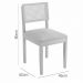 Conjunto 2 Cadeiras Jade 03 com Rattan Veludo Bege Pés em Madeira JCM