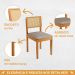 Conjunto 2 Cadeiras Jade 03 com Rattan Veludo Bege Pés em Madeira JCM
