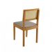 Conjunto 2 Cadeiras Jade 03 com Rattan Veludo Bege Pés em Madeira JCM