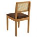 Conjunto 2 Cadeiras Jade 03 com Rattan Verona Chocolate Pés em Madeira JCM