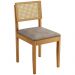 Conjunto 2 Cadeiras Jade 03 com Rattan Verona Grafite Pés em Madeira JCM