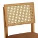 Conjunto 2 Cadeiras Jade 03 com Rattan Verona Marrom Pés em Madeira JCM