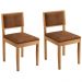 Conjunto 2 Cadeiras Jade 04 Verona Marrom Pés em Madeira JCM