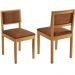 Conjunto 2 Cadeiras Jade 04 Verona Marrom Pés em Madeira JCM