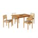 Conjunto Mesa de Jantar Alegra Laminado 1,20M com 4 Cadeiras Jade 03 Linho Cinza