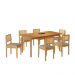 Conjunto Mesa de Jantar Alegra Laminado 1,60M com 6 Cadeiras Jade 03 Linho Cinza