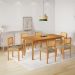 Conjunto Mesa de Jantar Alegra Laminado 1,60M com 6 Cadeiras Jade 03 Linho Cinza