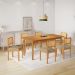 Conjunto Mesa de Jantar Alegra Laminado 1,80M com 6 Cadeiras Jade 03 Linho Cinza