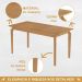 Conjunto Mesa de Jantar Alegra Laminado 1,80M com 6 Cadeiras Jade 03 Linho Cinza