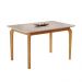 Conjunto Mesa de Jantar Alegra Off White 1,20M com 4 Cadeiras Jade 03 Linho Cinza