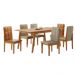 Conjunto Mesa de Jantar Elegance Cinamomo 1,80 M com 6 Cadeiras Ágata