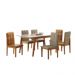 Conjunto Mesa de Jantar Elegance Off White 1,80 M com 6 Cadeiras Ágata