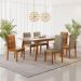 Conjunto Mesa de Jantar Elegance Off White 1,80 M com 6 Cadeiras Ágata