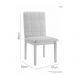 Conjunto Mesa de Jantar Elegance Off White 1,80 M com 6 Cadeiras Ágata