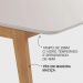 Conjunto Mesa de Jantar Elegance Off White 1,80 M com 6 Cadeiras Ágata