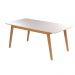 Conjunto Mesa de Jantar Elegance Off White 1,80 M com 6 Cadeiras Ágata