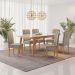 Conjunto Mesa de Jantar Elegance Off White 1,80 M com 6 Cadeiras Diamante