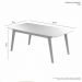 Conjunto Mesa de Jantar Elegance Off White 1,80 M com 6 Cadeiras Diamante