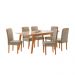 Conjunto Mesa de Jantar Elegance Off White 1,80 M com 6 Cadeiras Diamante