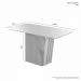 Conjunto Mesa de Jantar Harpa Off White 1,60 M com 6 Cadeiras Diamante