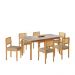 Conjunto Mesa de Jantar Off White 1,80M c/ 6 cadeiras