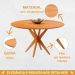Conjunto Mesa de Jantar Simpatia Redonda com 4 Cadeiras Jade 03 Veludo Bege