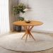 Conjunto Mesa de Jantar Simpatia Redonda com 4 Cadeiras Jade 03 Veludo Bege