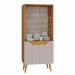 Cristaleira Plena 4 Portas JCM Movelaria Cinamono Off White