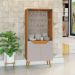 Cristaleira Plena 4 Portas JCM Movelaria Cinamono Off White