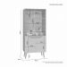 Cristaleira Plena 4 Portas JCM Movelaria Cinamono Off White