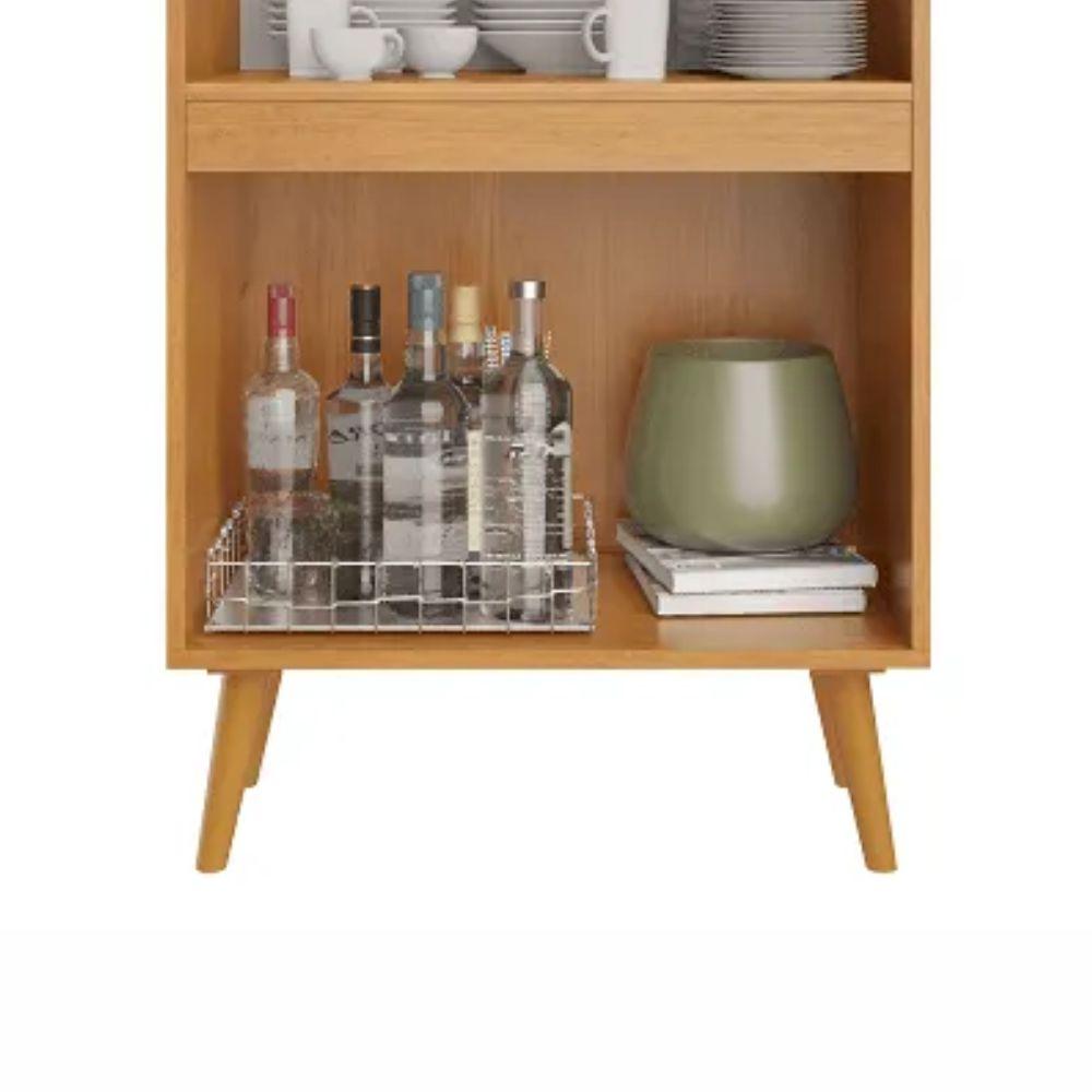 Cristaleira Plena 4 Portas JCM Movelaria Cinamono Off White