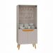 Cristaleira Plena 4 Portas JCM Movelaria Off White Cinamomo