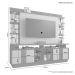 Estante Home Esplendor TV Até 65 Polegadas JCM Movelaria Freijó/Off White