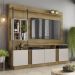 Estante Home Industrial Para Tv Até 65 Polegadas 04 Portas Fortuna Jcm Movelaria Noronha/Off White