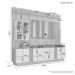 Estante Home Industrial Para Tv Até 65 Polegadas 04 Portas Fortuna Jcm Movelaria Noronha/Off White