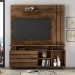 Estante Home para TV até 65 Polegadas Serrano JCM Movelaria Porta Flex Cacau/Grigio