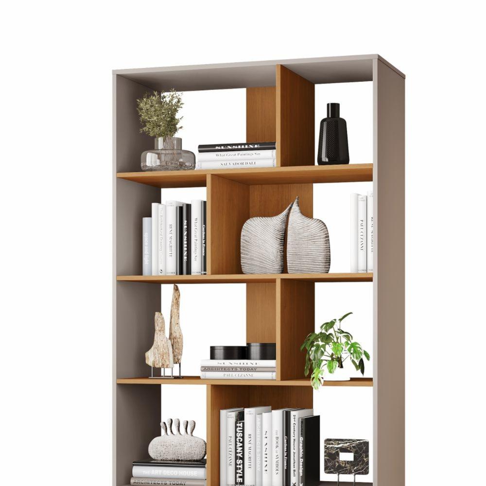 Estante Livreiro Giga 1 Gaveta 4 Prateleiras Off White Cinamono