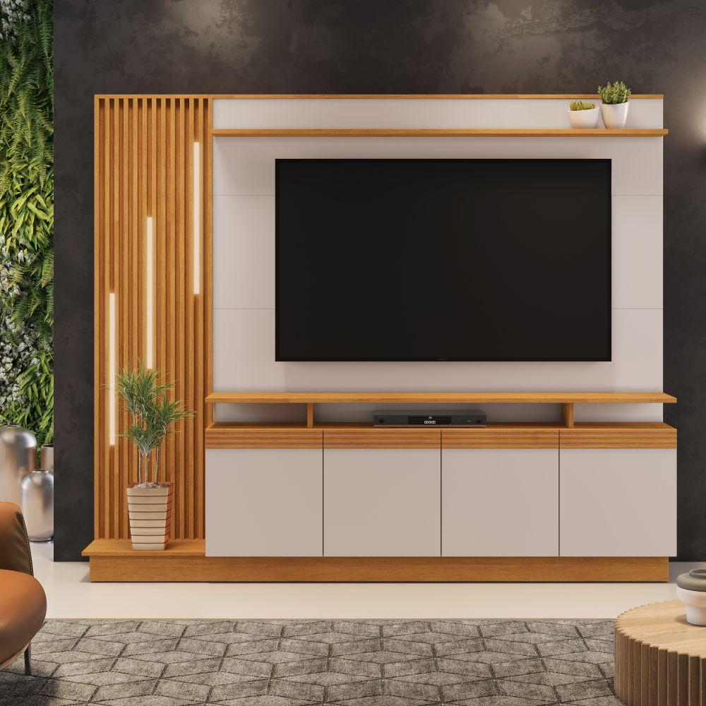 Home Absoluto para TV até 65 Polegadas JCM Movelaria Cinamono Off White
