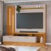 Home Despertar com Detalhe Ripado e LED TV até 65 Polegadas Cinamomo Off White