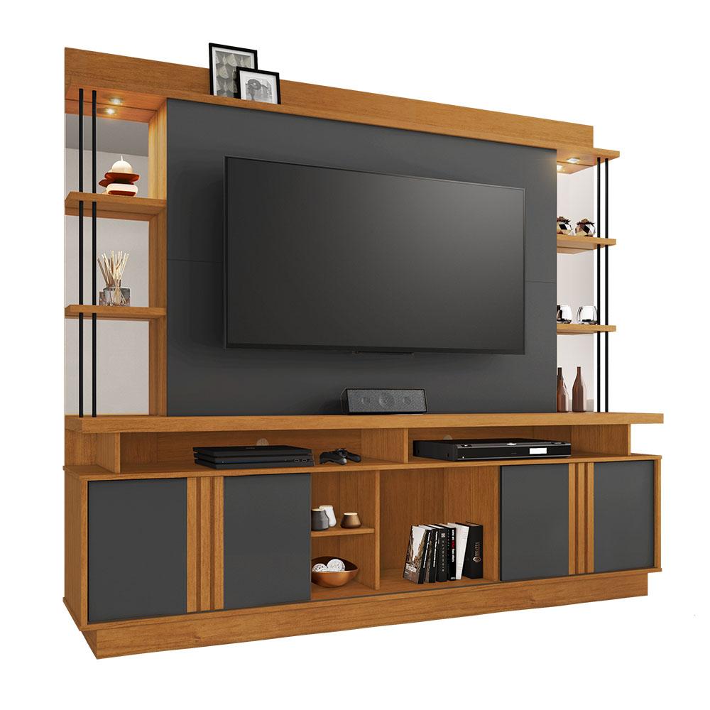Home Esplendor Para TV Até 65" Cinamomo Grafite JCM