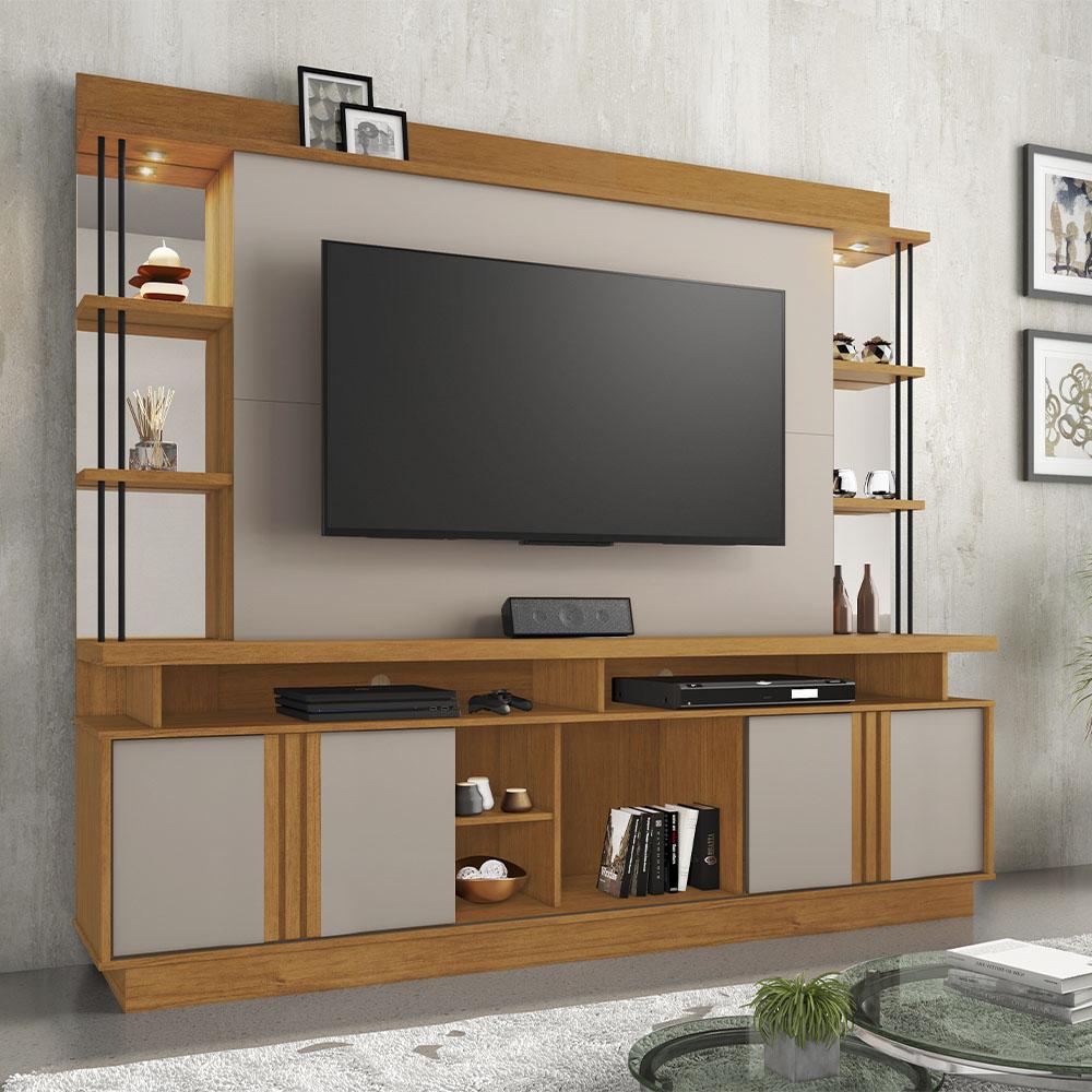 Home Esplendor Para TV Até 65" Cinamomo Off White JCM