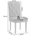 Kit 6 Cadeiras Diamante JCM Movelaria Cinamomo Veludo Cinza