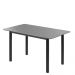 Mesa Brilhante Candian Canto Copo Tampo Vidro 180cm JCM Movelaria NÃO ACOMPANHA CADEIRAS Grafite