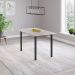 Mesa Brilhante Candian Canto Copo Tampo Vidro 180cm JCM Movelaria NÃO ACOMPANHA CADEIRAS Off White