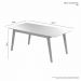 Mesa Elegance Candian Canto Copo Tampo Vidro 120cm JCM Movelaria NÃO ACOMPANHA CADEIRAS Cinamomo/Off White